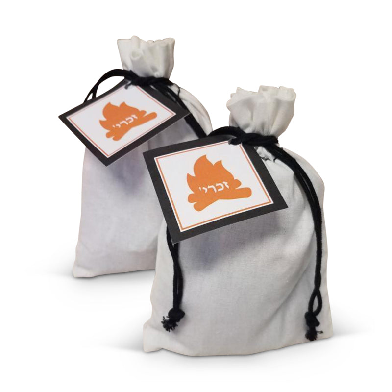 Cotton bag with fire design tag upsherin peckel