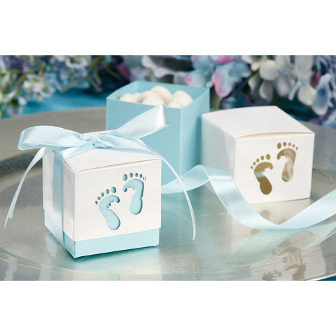 Baby Feet Favor Box Blue