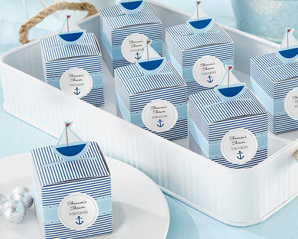 "Baby on Board!" Pop-Up Sailboat Favor Box (Label Not Included)