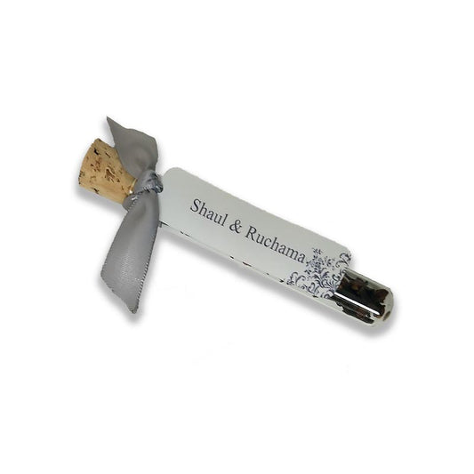 Besomim Tubes with personalized tag & Ribbon