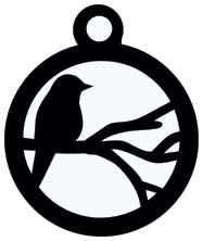 Bird Design Lasercut Tag