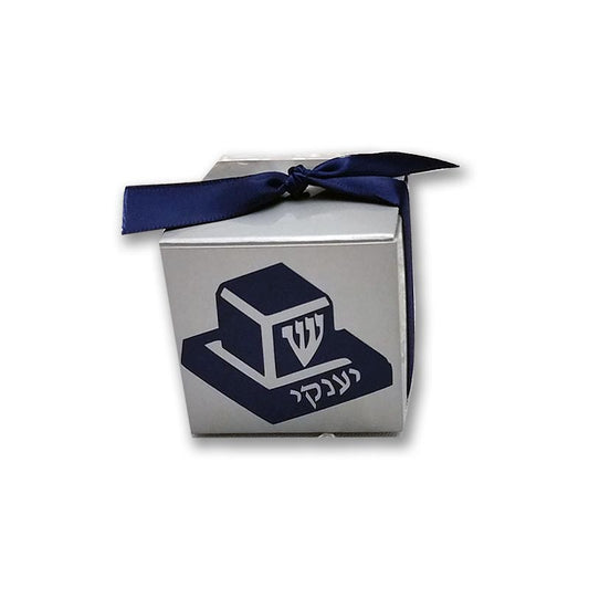 Lasercut Personalized Tefillin Favor Box with optional ribbon. (Some assembly required)