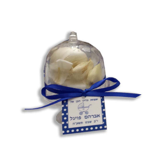 Mini Cake Stand with Tag and Ribbon Pidyon Haben Favor