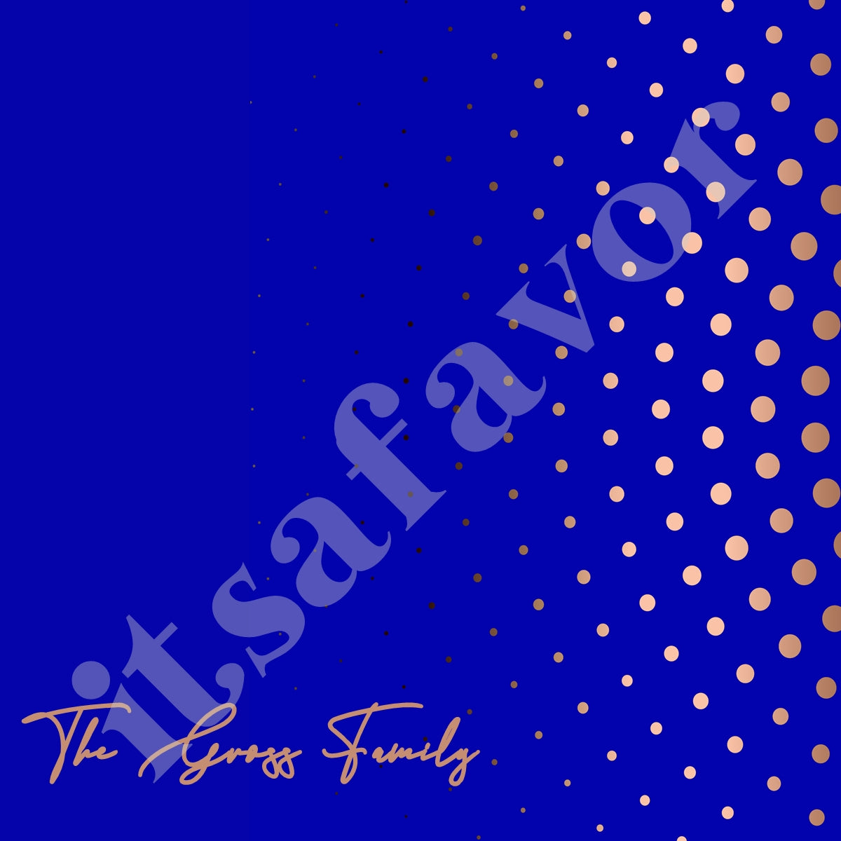 Sapphire Bronze Circular Design Label or Tag