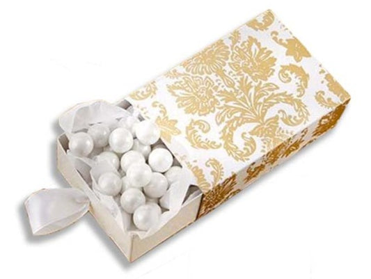 "Treasures" Gold Damask Favor Box (Available Personalized)