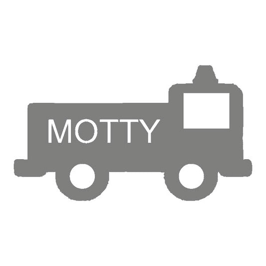 Fire Truck Personalized Lasercut Label
