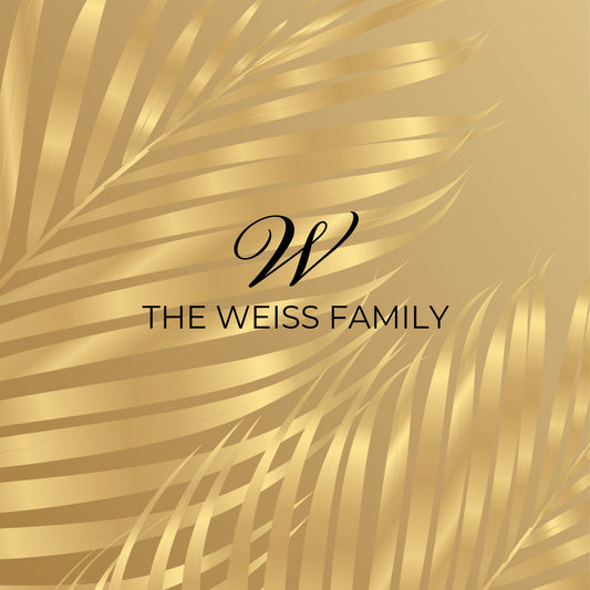 Gold Leaf Design Purim Label or Tag