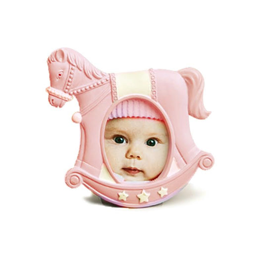 Pink rocking horse place card/photo frames