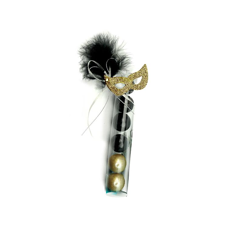 Candy tube with mask (Gumballs Optional)