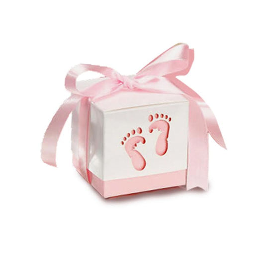 Baby Feet Favor Box Pink