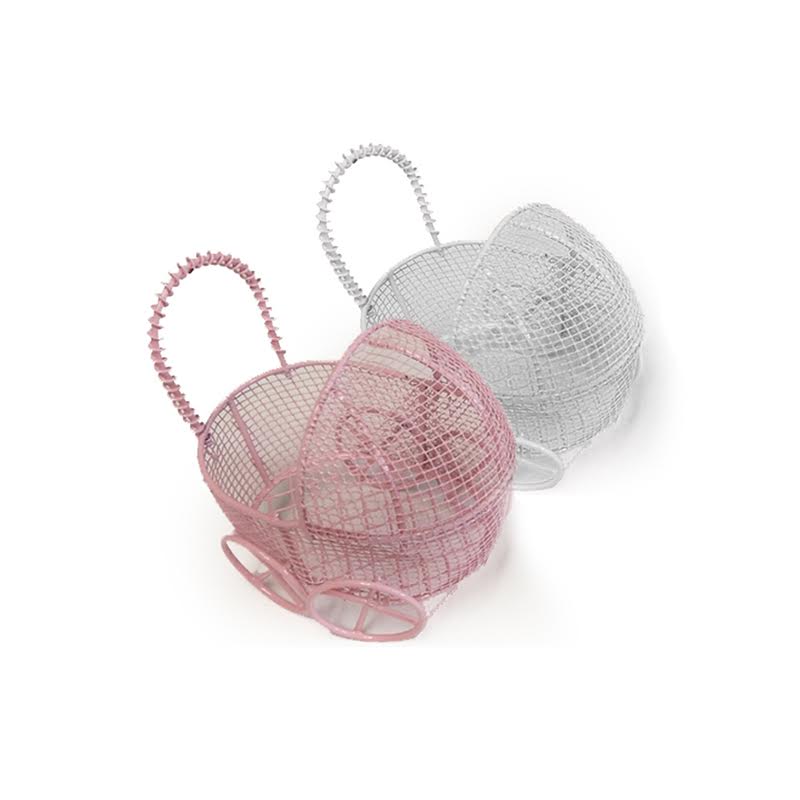 Mini Wire Baby Carriage Available in Pink, Blue, & White (limited stock left)