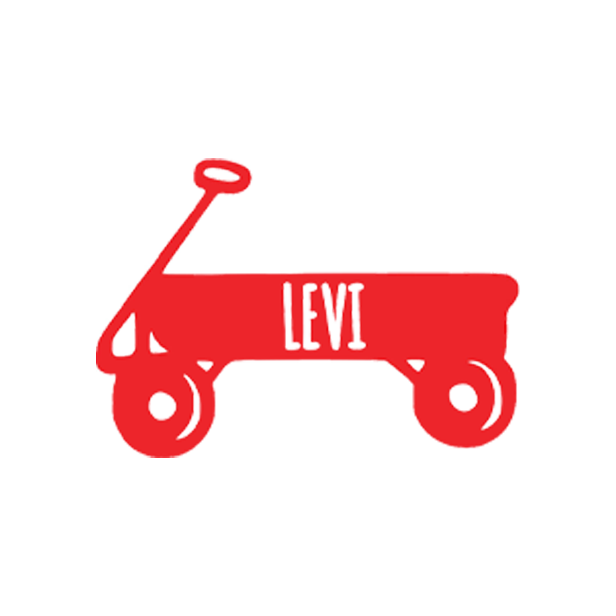 Wagon Personalized Lasercut Label