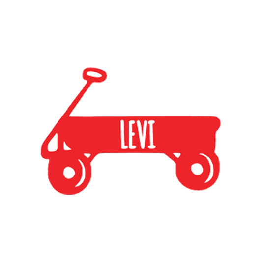 Wagon Personalized Lasercut Label