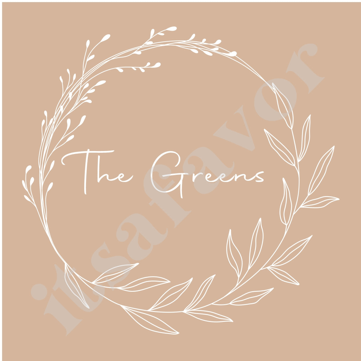 Wreath Design Kraft Label or Tag (Configure in color of your choice.)