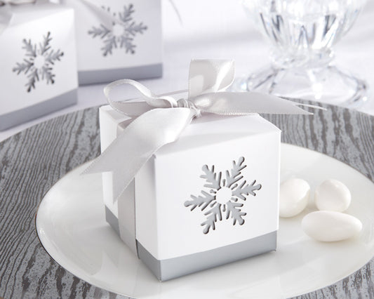 "Winter Dreams" Laser-Cut Snowflake Favor Box