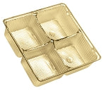 Gold Plastic Tray 4pc