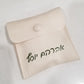 Elegant Personalized Black Suede Pouch, Available in White Black & Cream