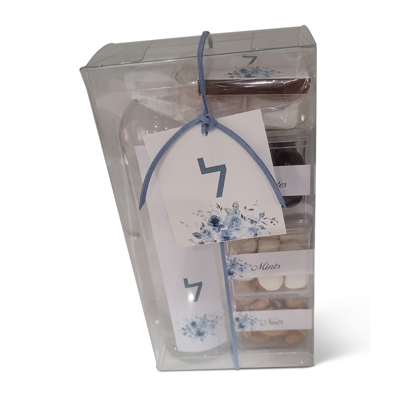Blue Floral Plastic Welcome Box