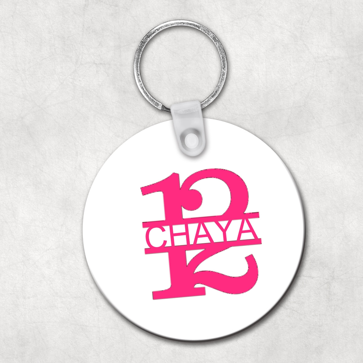 Number 12 Themed Personalized Keychain