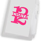 Number 12 Themed Personalized Notebook with Pen. More colors available.