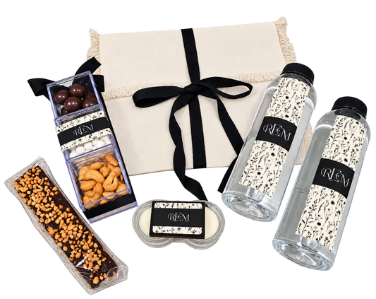 Envelope Pouch with Frayed Edge Black Welcome Package