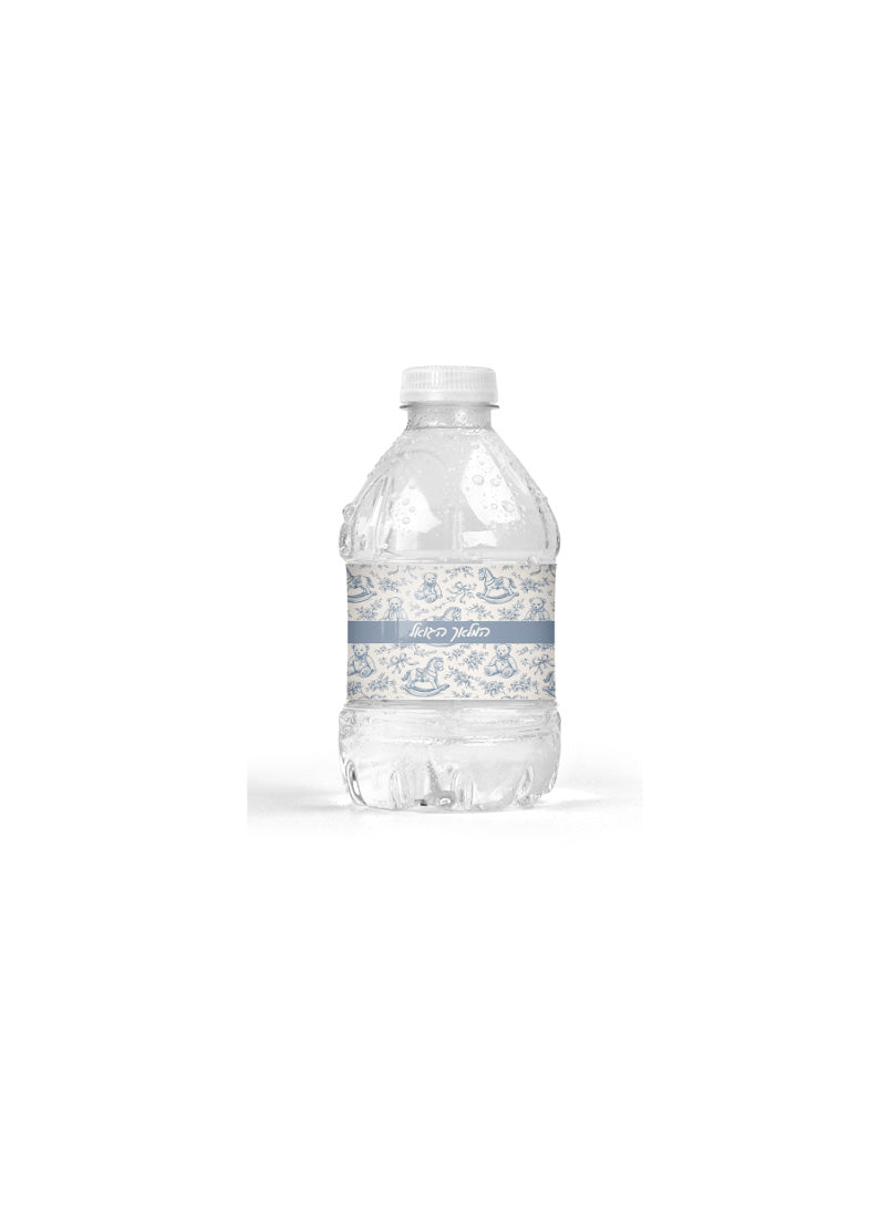 Baby Personalized 8 oz. Water Bottle French Toile Design
