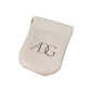 White Leather Aufruf Pouch, Perrsonalizing is available upon request.
