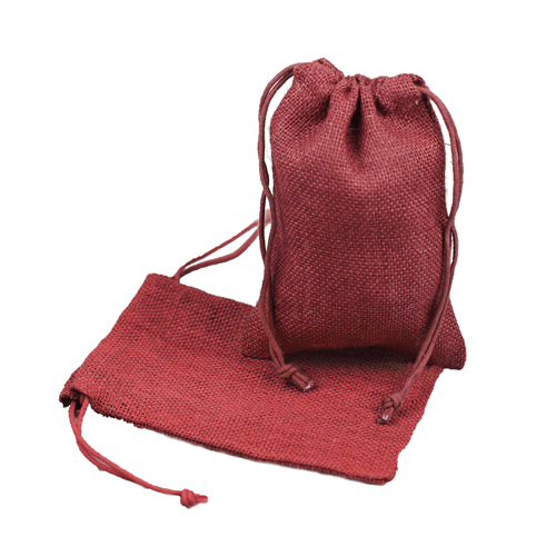 Green or Burgundy Burlap Bags (Personalization Not Included)