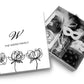 Black & White Floral Design Monogrammed Purim Box (Configure in Color of your choice)