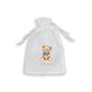 White Burlap Personalized Vachnacht Bag, Choice of Designs