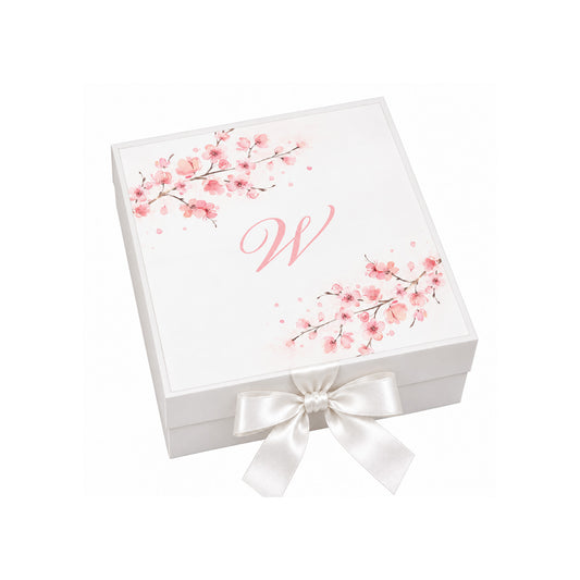 White Cherry Blossom Design Welcome Box