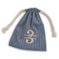 Denim Blue Corduroy Bag Number 3 Design With Rope Drawstring Personalized (Other Designs & Colors Available)