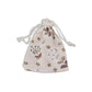 Brown Floral Aufruf Bag, Measures 4 x 5 inches.