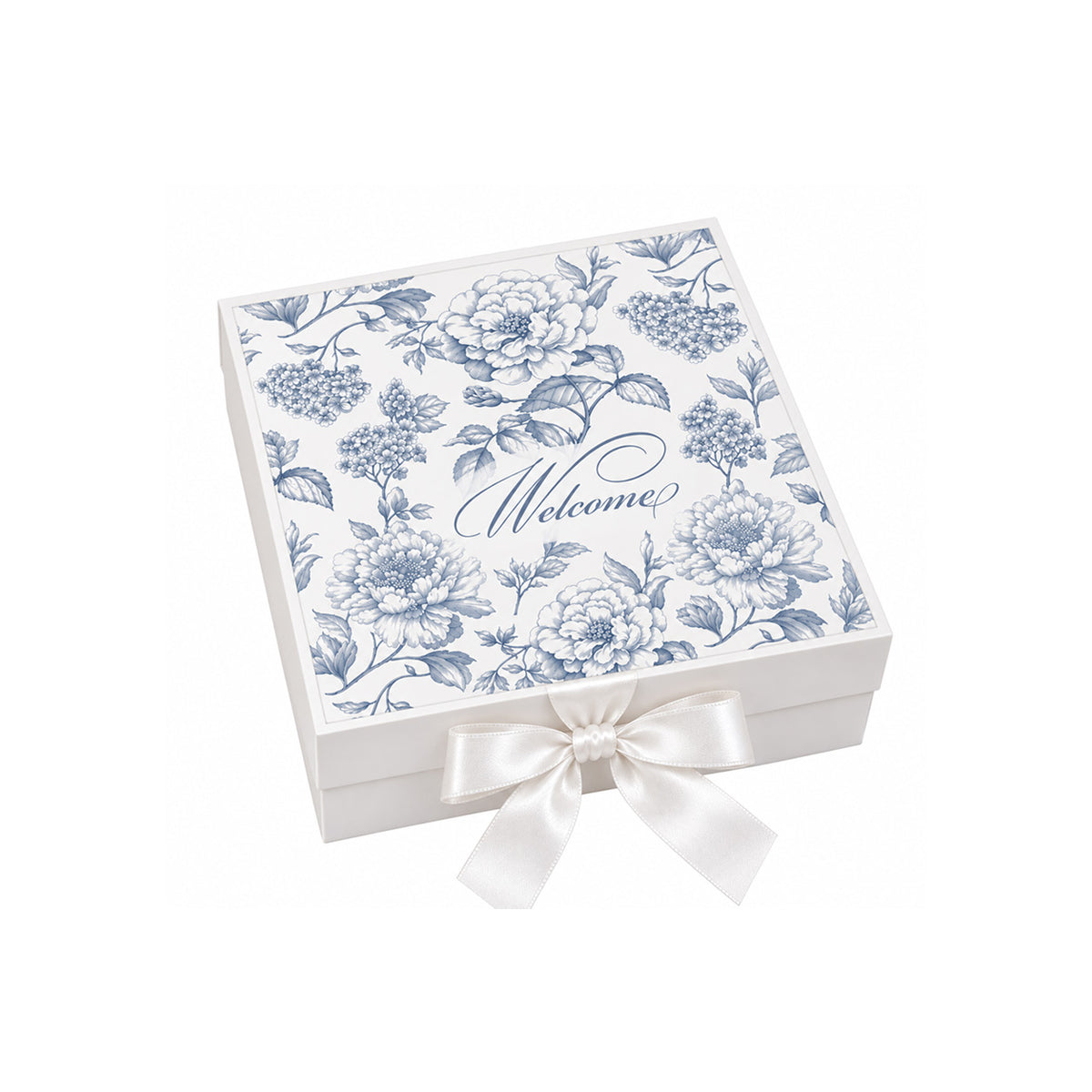 White French Toile Design Welcome Box