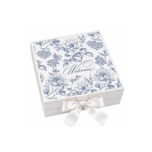 White French Toile Design Welcome Box