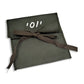 Cotton Twill Personalized Upsherin Pouch with tie, in Khaki Green