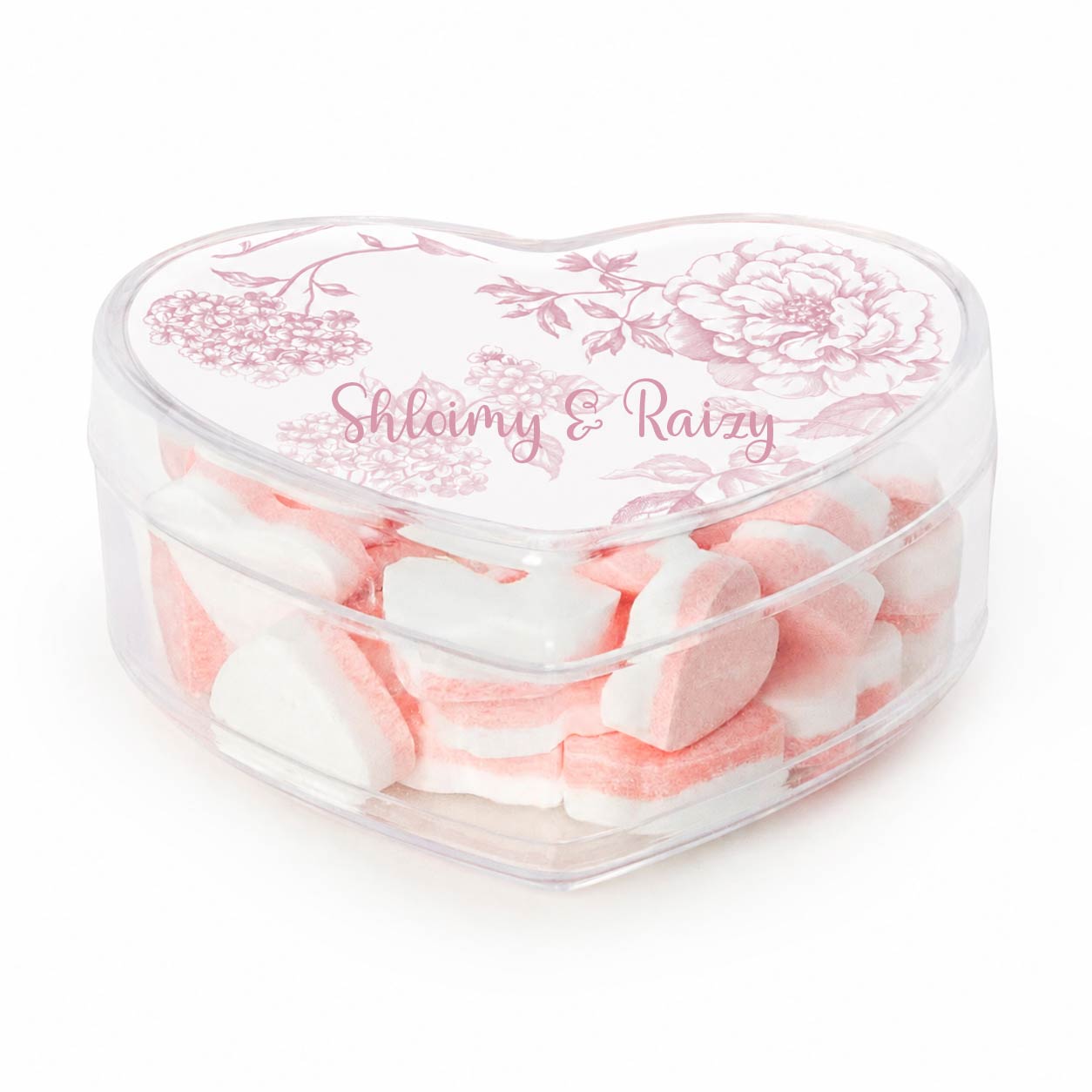 Acrylic Heart Personalized Favor Box (Contents Not Included)