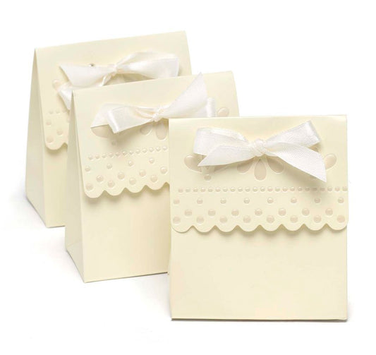 Ivory Scalloped Favor Box  2 1/8 x 3 1/8" (Only 50 left in stock)