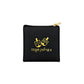 Black Leather Chanukah Gelt Pouches Dreidel Design with Optional Personalization