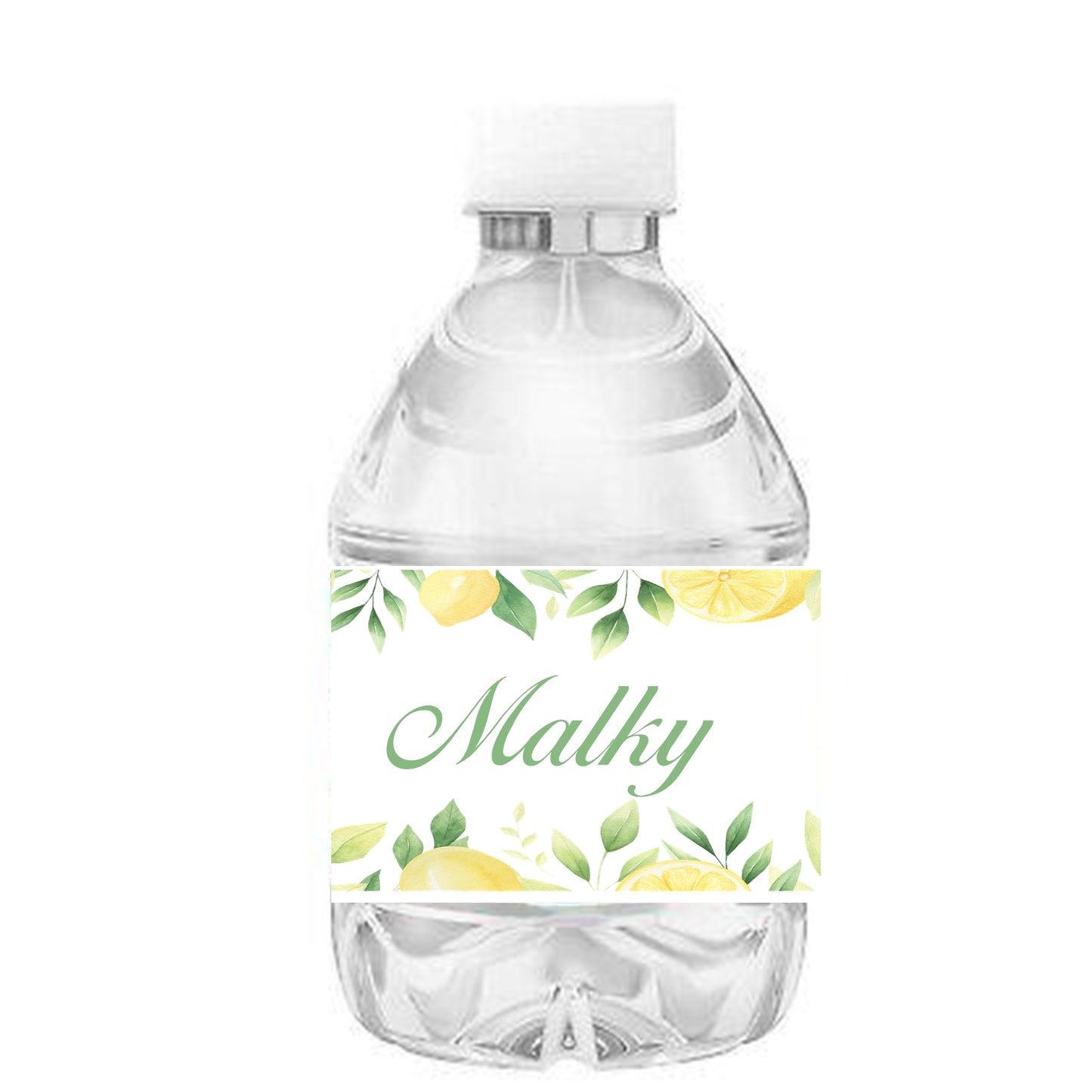 Lemon Themed Personalized Water Bottle.