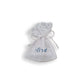 White Linen Personalized Pidyon Haben Bag with Lace Trim
