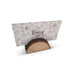 Log Placecard Holder with Chanukah Design Placecard