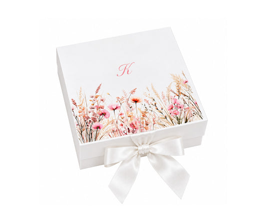 Pink Wildflower Ribbon Welcome Box