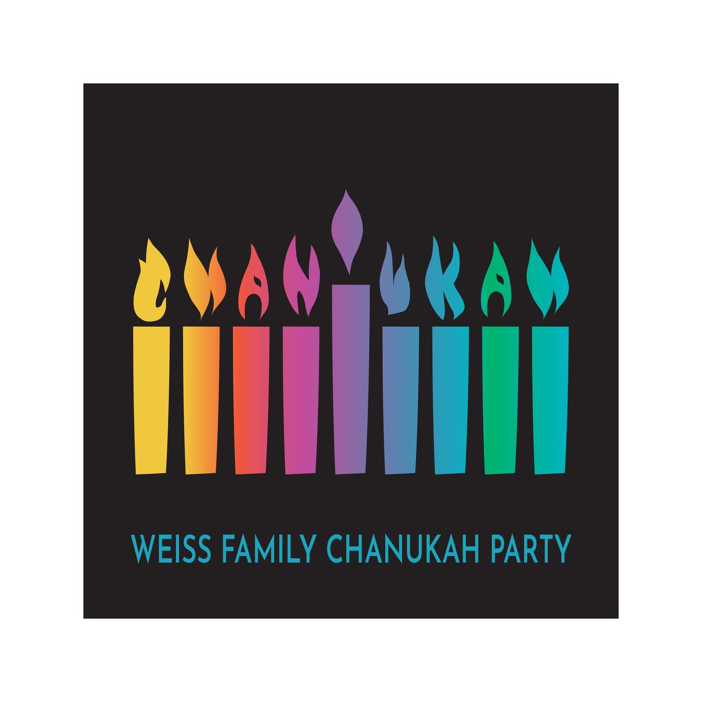 Colorful Menorah Design Placemat