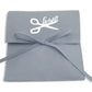 Microfiber Upsherin Pouch in light blue with Scissors Design, More colors available.