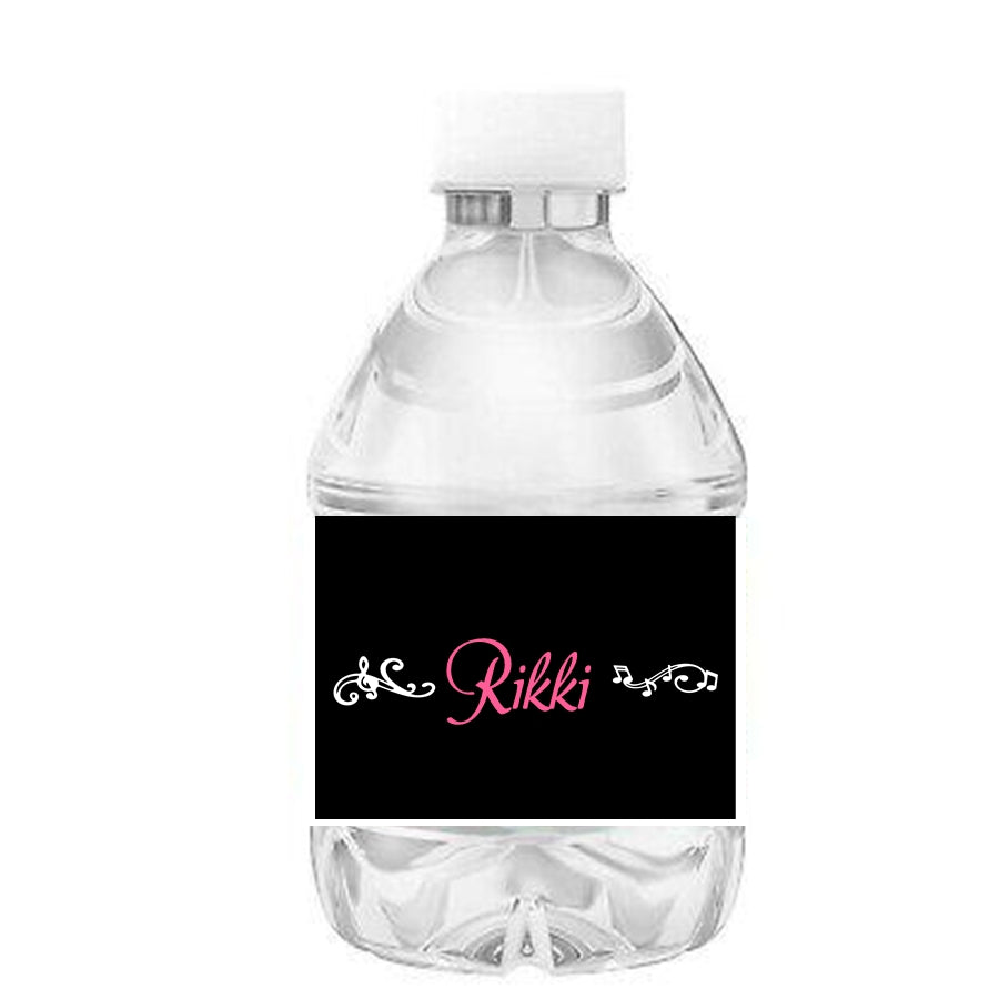 Musical Theme Personalized Water Bottle