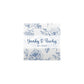 French Toile Blue Linen Type Cocktail Napkin