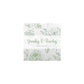 French Toile Green Linen Type Cocktail Napkin