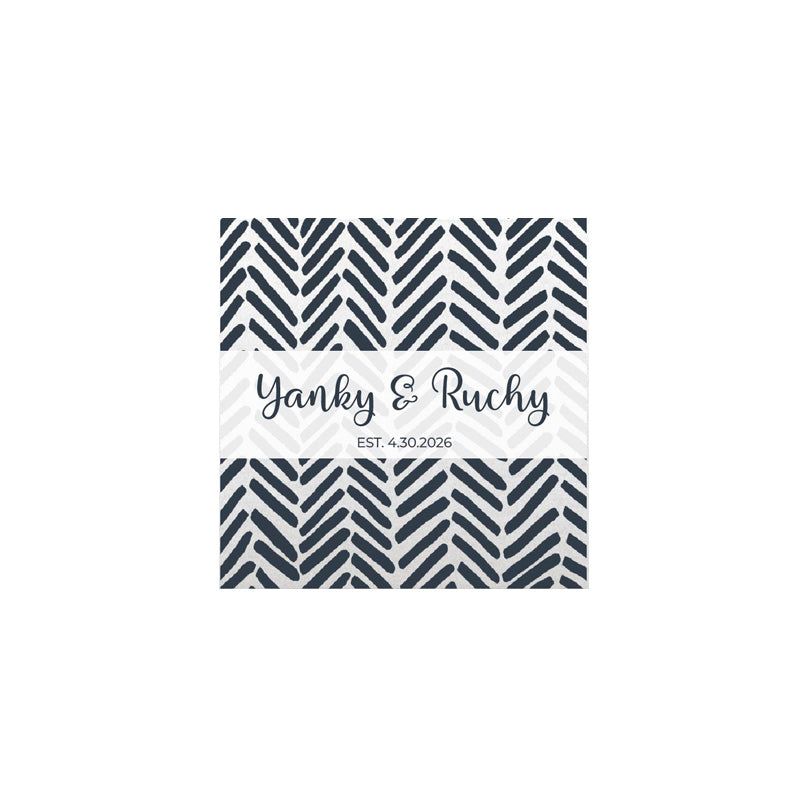 Herringbone Design Linen Type Cocktail Napkin