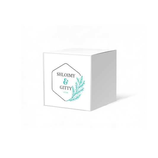 Octagon with Leaf & Names Favor Box, 2 x 2 inches, Colors Available. Optional matching ribbon. (Copy)